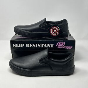 NWT Skechers Gibson Slip Resistant Work Shoes Women’s 9.5 Black